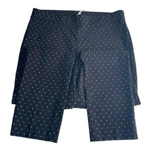Anne Klein Black Dotted Ankle Pants Size 8